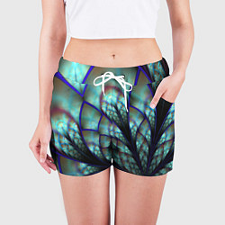 Шорты женские Абстракция неон, цвет: 3D-принт — фото 2
