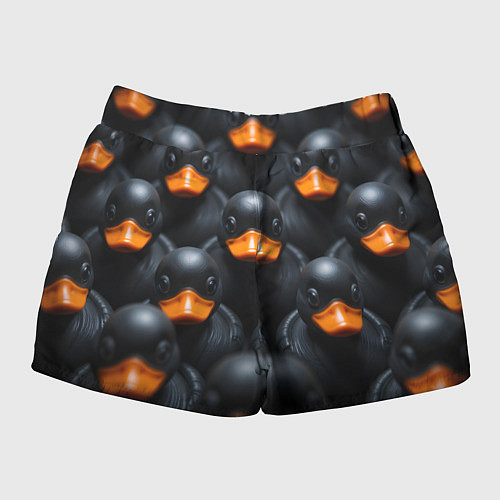 Женские шорты Черные уточки / 3D-принт – фото 2
