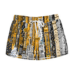 Женские шорты Cyberpunk pattern yellow