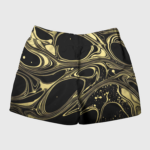 Женские шорты Разводы в виде кругов и линий - текстура / 3D-принт – фото 2