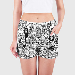Шорты женские Каляки маляки, цвет: 3D-принт — фото 2