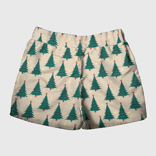 Женские шорты Новогодняя ель / 3D-принт – фото 2