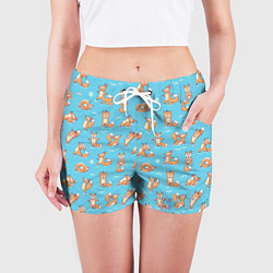 Шорты женские Live love yoga, цвет: 3D-принт — фото 2