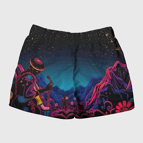 Женские шорты Psychedelic music art / 3D-принт – фото 2