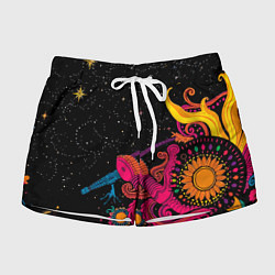 Шорты женские Psychedelic abstract art, цвет: 3D-принт