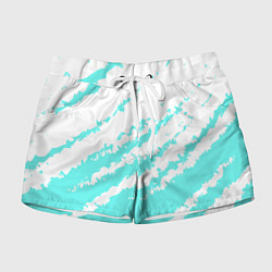 Женские шорты The color is light blue and white