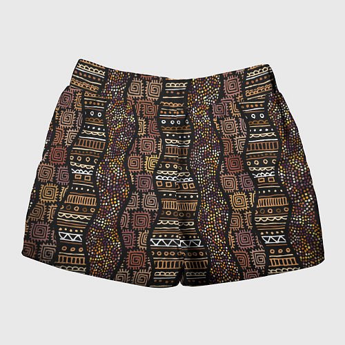 Женские шорты Африканский орнамент этнический / 3D-принт – фото 2