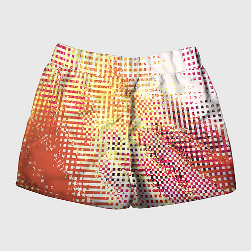 Женские шорты Абстракция жёлтый с оранжевым / 3D-принт – фото 2