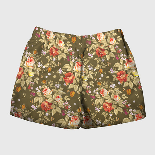 Женские шорты Розы садовые и цветы полевые / 3D-принт – фото 2
