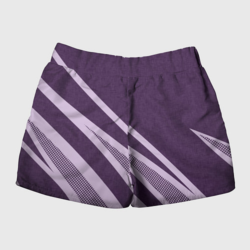 Женские шорты Фиолетовый абстрактный с полосой / 3D-принт – фото 2