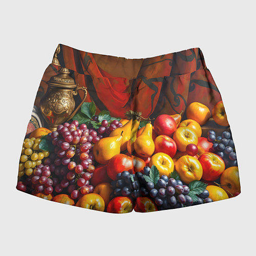 Женские шорты Фруктовый натюрморт / 3D-принт – фото 2