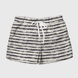 Шорты женские Тёмные полосы на светлом, цвет: 3D-принт