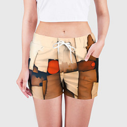 Шорты женские Фрагментированная композиция, цвет: 3D-принт — фото 2
