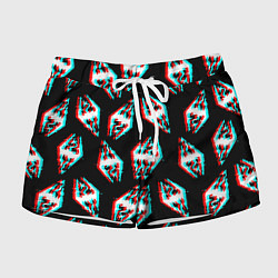 Шорты женские Skyrim glitch logo patten, цвет: 3D-принт