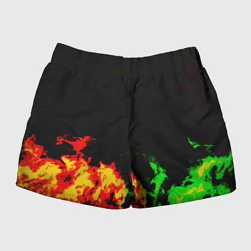Женские шорты Амонг ас огненная текстура / 3D-принт – фото 2