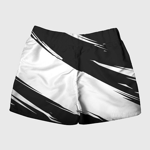 Женские шорты PUBG черно белые краски / 3D-принт – фото 2