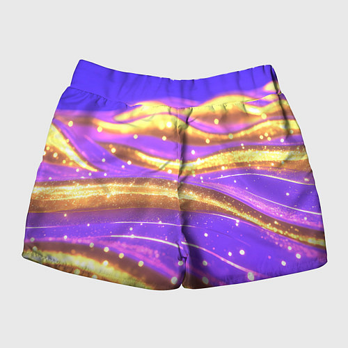 Женские шорты Блестящая волнистая текстура / 3D-принт – фото 2