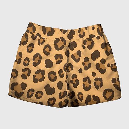 Женские шорты Коричневые пятна леопарда / 3D-принт – фото 2