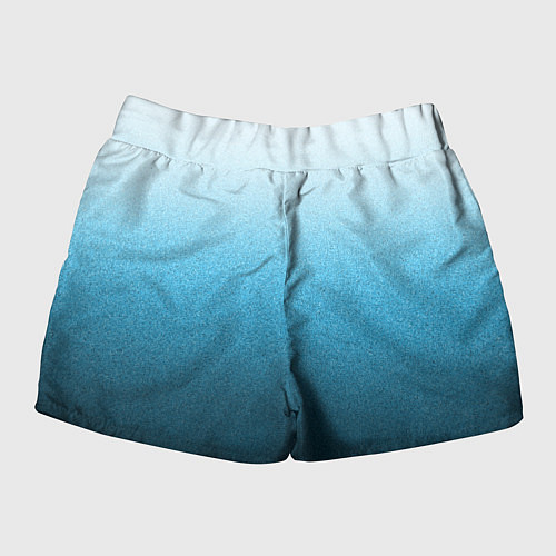 Женские шорты Голубой мягкий градиент текстура крошка / 3D-принт – фото 2