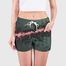 Шорты женские Гранж потертая текстура, цвет: 3D-принт — фото 2