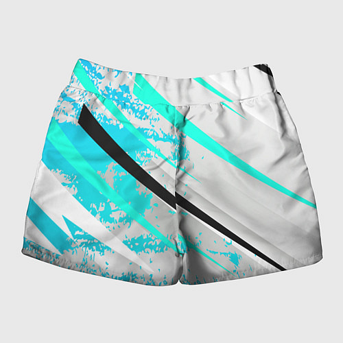 Женские шорты Color white light blue / 3D-принт – фото 2