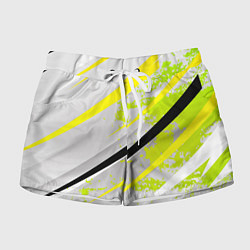 Шорты женские Color white light green, цвет: 3D-принт