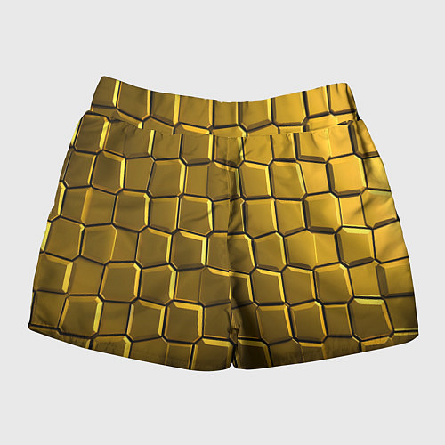 Женские шорты Золотые слитки / 3D-принт – фото 2