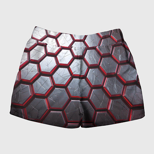 Женские шорты Металлический бронежилет / 3D-принт – фото 2