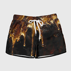 Шорты женские Стекающий мед - текстура, цвет: 3D-принт