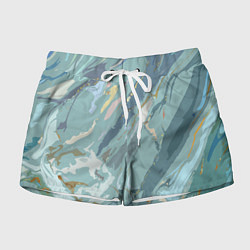 Женские шорты Холодный голубой абстракция