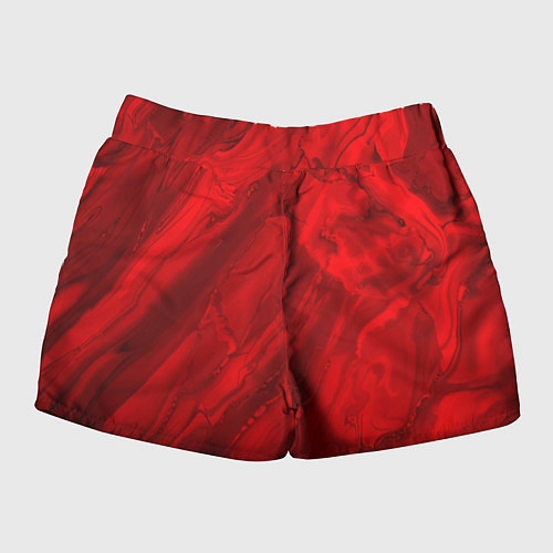 Женские шорты Красный камень абстракция / 3D-принт – фото 2
