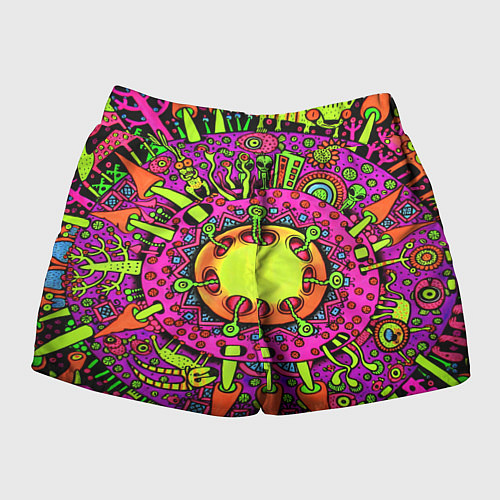 Женские шорты Кислотные грибы оптические / 3D-принт – фото 2
