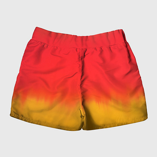 Женские шорты Абстракция с красным и желтым / 3D-принт – фото 2
