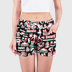 Шорты женские Fortnite glitch game, цвет: 3D-принт — фото 2