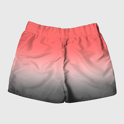 Женские шорты Бледный красно-серый градиент / 3D-принт – фото 2