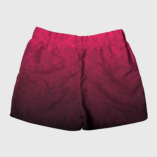 Женские шорты Текстурный тёмно-розовый градиент / 3D-принт – фото 2