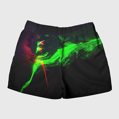 Женские шорты Color black green red / 3D-принт – фото 2