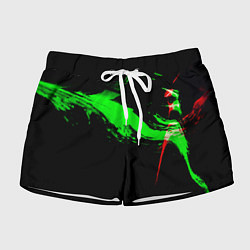 Женские шорты Color black green red