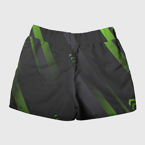Женские шорты Color black green / 3D-принт – фото 2