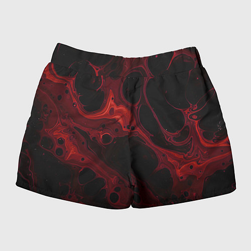 Женские шорты Черно-красная размытая абстракция / 3D-принт – фото 2