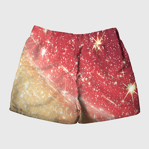 Женские шорты Розово-золотая текстура с блеском / 3D-принт – фото 2