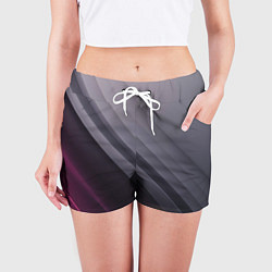 Шорты женские Color black grey, цвет: 3D-принт — фото 2