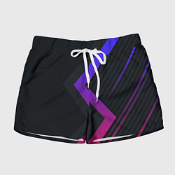 Шорты женские Color black line, цвет: 3D-принт