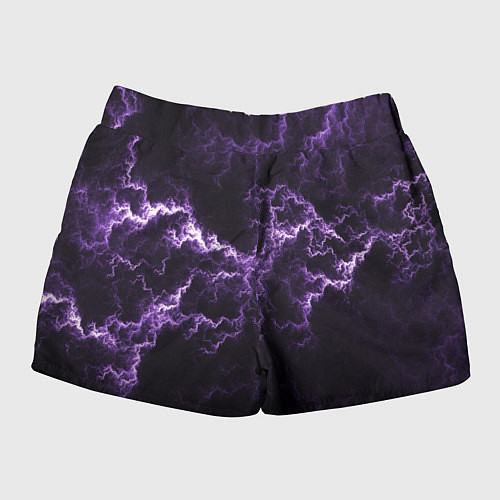 Женские шорты Lightning purple flicker / 3D-принт – фото 2