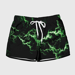 Шорты женские Lightning green glow, цвет: 3D-принт