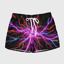 Шорты женские Неоновые молнии, цвет: 3D-принт