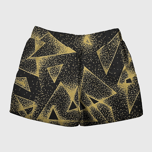 Женские шорты Triangle yellow with dots / 3D-принт – фото 2