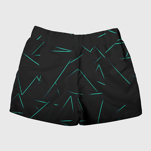Женские шорты Color turquoise line / 3D-принт – фото 2
