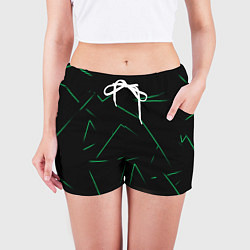 Шорты женские Color light green line, цвет: 3D-принт — фото 2