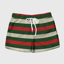 Женские шорты Цветные лини текстура ткани